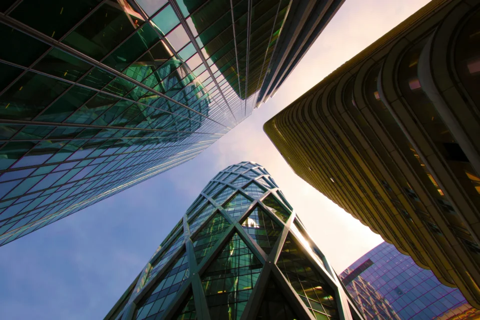 City of London financial district skyline